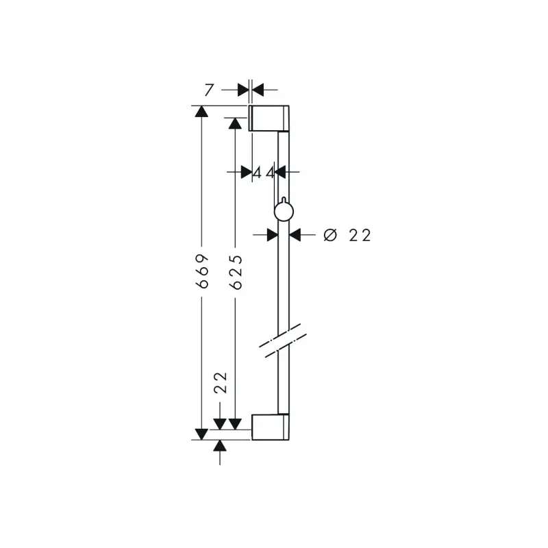 Hansgrohe Unica Croma 26505000 klizna šipka 65 cm hrom