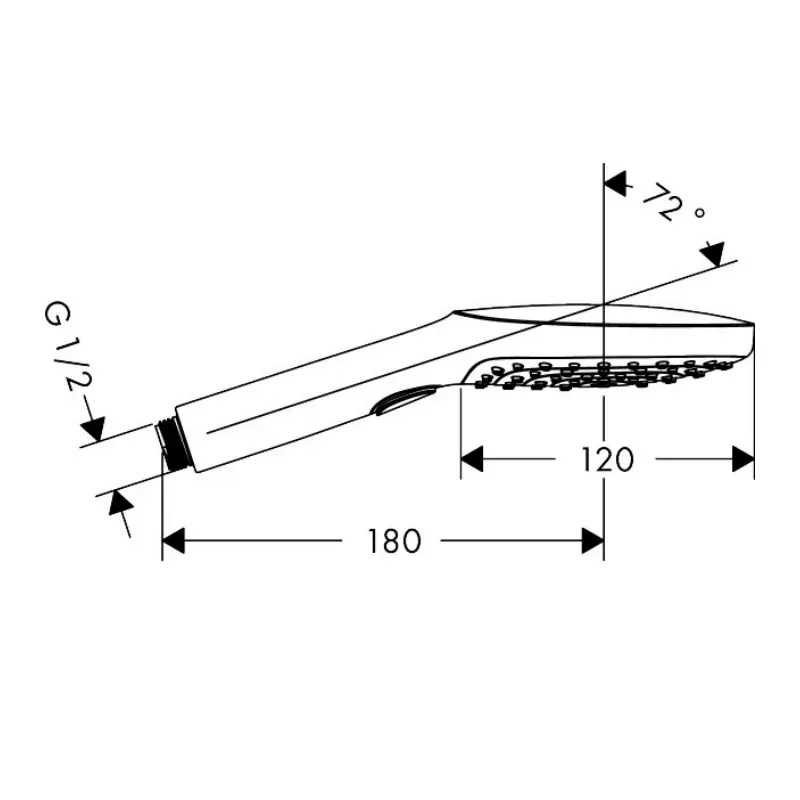 Hansgrohe Raindance Select E 120 3jet tuš ručica – mat crna (26520670) - Slika 3
