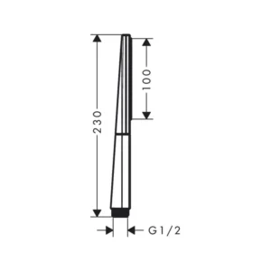 Hansgrohe Rainfinity Baton 26866340 tuš ručica brušeni crni hrom