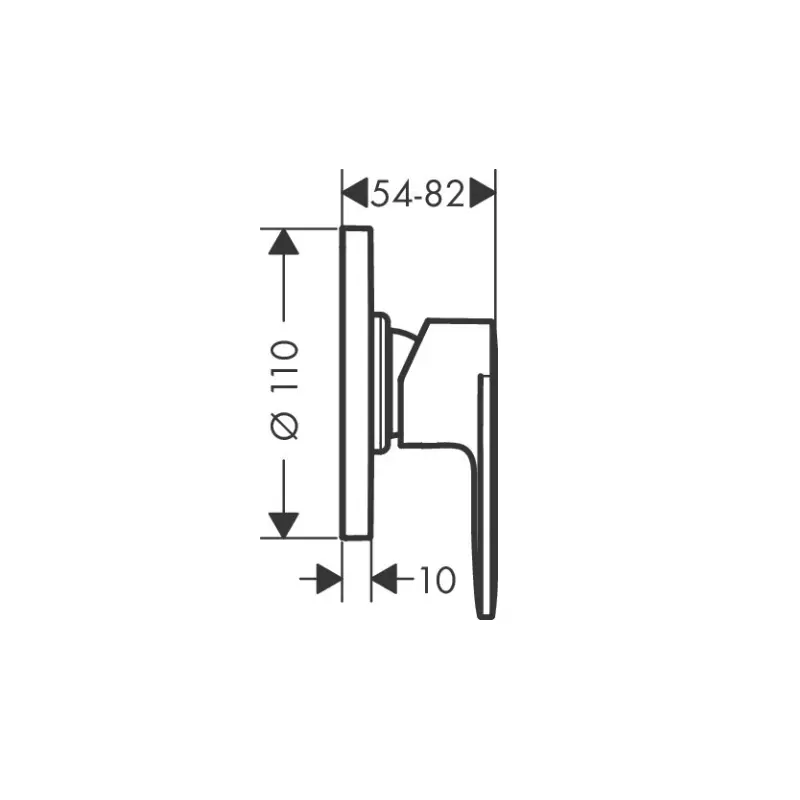 Hansgrohe Vernis Blend 71649000 maska za ugradnu slavinu za tuš u hrom boji