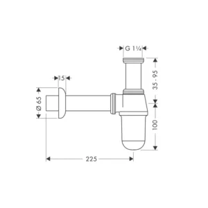 Hansgrohe čašasti sifon za lavabo hrom 52053000