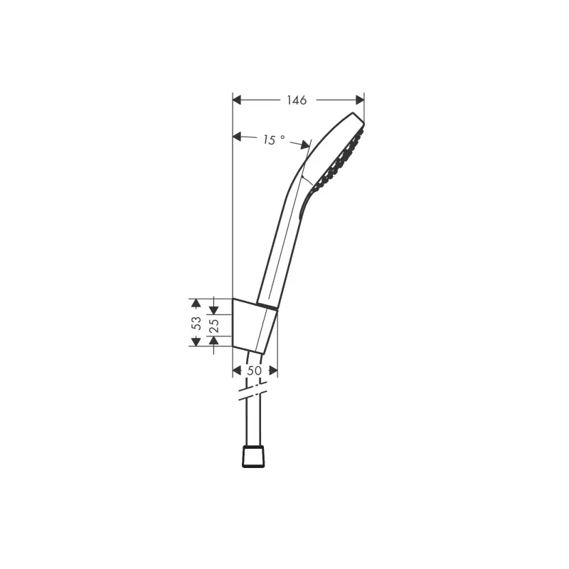 Hansgrohe Croma Select S 26421400 tuš ručica sa držačem i crevom 125 cm bela hrom