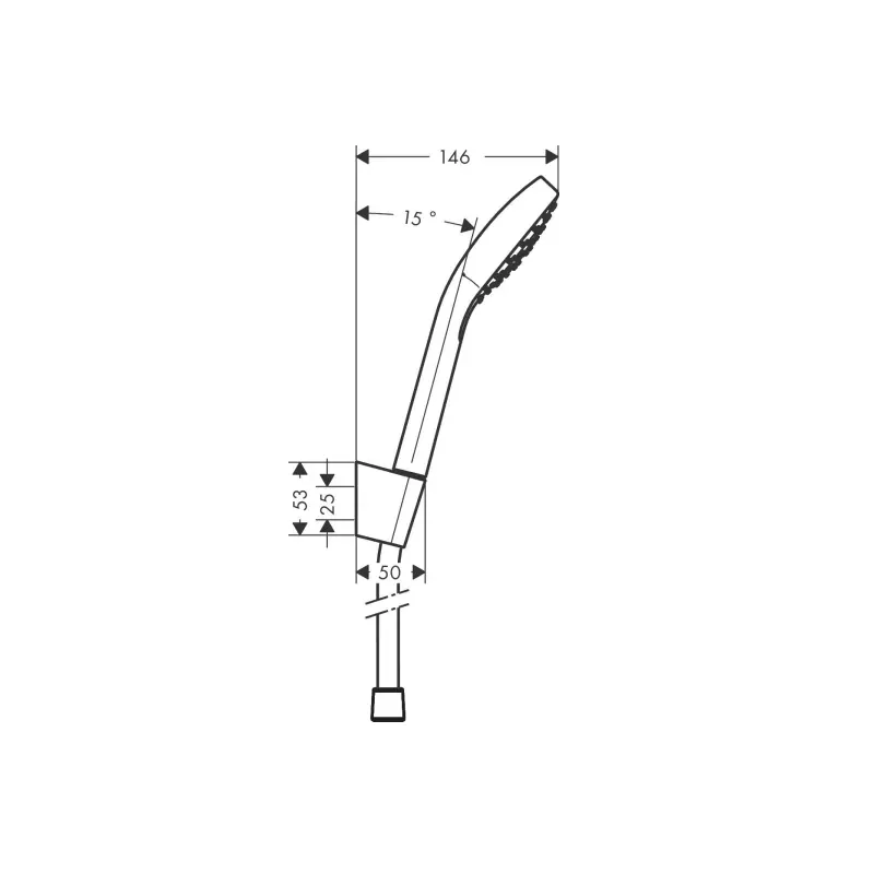Hansgrohe Croma Select E 110 tuš ručica sa držačem i crevom – bela/hrom (26412400) - Slika 3