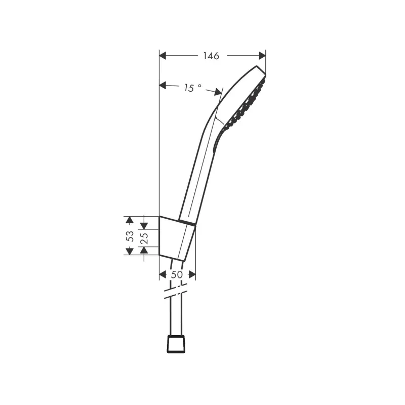 Hansgrohe Croma Select S 26411400 tuš ručica sa držačem i crevom 160 cm bela hrom