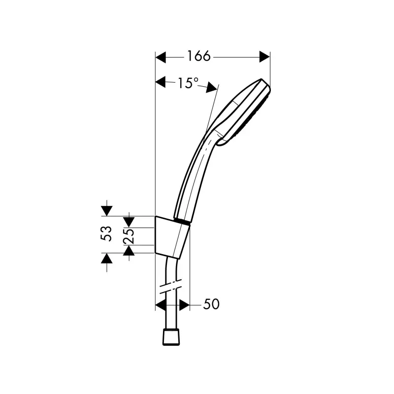 Hansgrohe Croma 100 Multi tuš ručica sa držačem i crevom (27593000) - Slika 3
