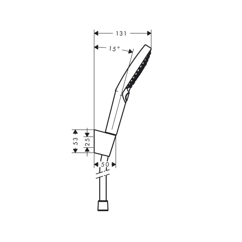 Hansgrohe Raindance Select S 120 tuš ručica sa držačem i crevom (26721000) - Slika 3