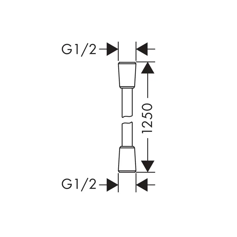 Hansgrohe Isiflex 28272670 tuš crevo mat crno 125 cm