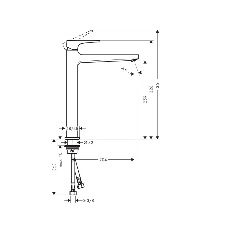 Hansgrohe Metropol 260 slavina za lavabo bronze sa sifonom