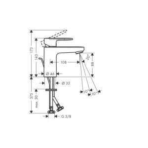Hansgrohe Vernis Blend slavina 71551000 Hansgrohe Vernis Blend 71551000 slavina za lavabo hrom