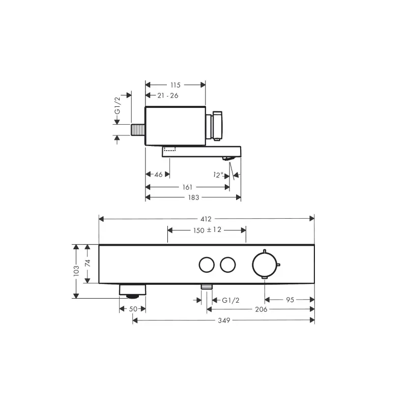 Hansgrohe ShowerTablet Select 24340670 slavina za kadu