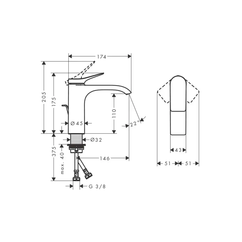 Hansgrohe Vivenis 75020670 slavina za lavabo hrom