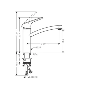 Hansgrohe Logis M31 160 slavina za sudoperu chrome