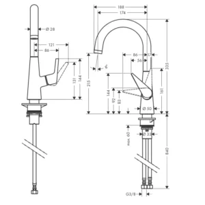 Hansgrohe Talis M51 220 slavina za sudoperu chrome