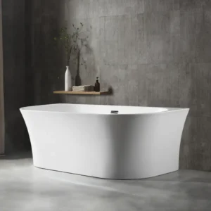 Rubicer Eternal RBA6625ETEWGL kada 170×80 cm od belog akrila u gloss završnoj obradi sa prelivom
