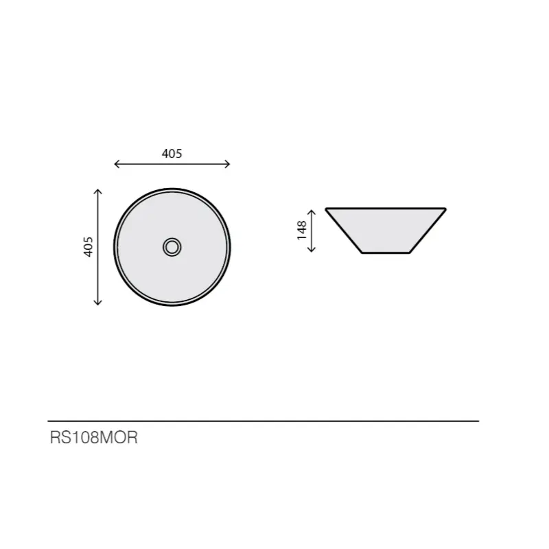 Rubicer rose gold okrugli nadgradni lavabo Ø40,5 cm (RS108MOR) - Slika 2