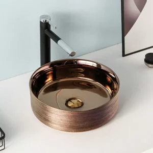 Rubicer RS524RG rose gold okrugli nadgradni lavabo Ø36 cm