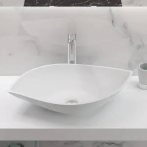 Rubicer Folha RSD5B beli ovalni nadgradni lavabo 66 × 38 cm