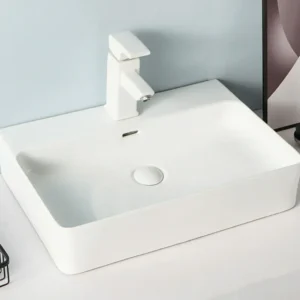 Rubicer RSA451 beli pravougaoni nadgradni lavabo 60,5 × 41,5 cm