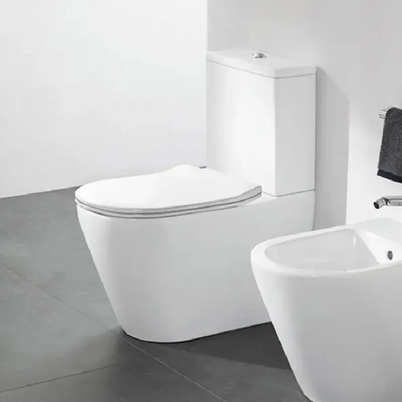 RUBICER Glamic monoblok WC šolja RSWM9908GLM bela sa slim soft-close daskom