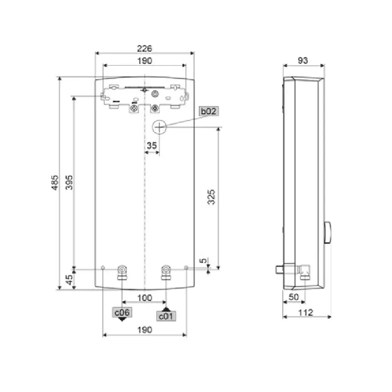 STIEBEL PEG 18 233995 tehnički crtež