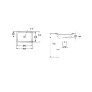 Villeroy & Boch Loop & Friends podgradni lavabo 4A570001 Villeroy & Boch Loop & Friends 4A570001 podgradni lavabo 54 × 34 cm White Alpin