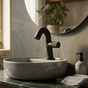 Rosan Stolz S4 Black slavina za lavabo niska