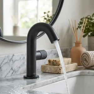 Rosan Stolz S4 Black slavina za lavabo hladna voda sa fiksnom lulom