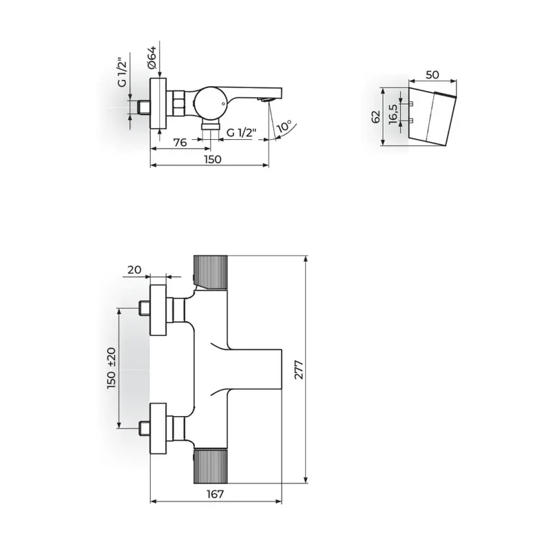 Rosan S4 slavina za kadu (433101) - Slika 3