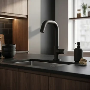 Rosan Stolz S4 Black slavina za sudoperu 438101B mat crna jednoručna