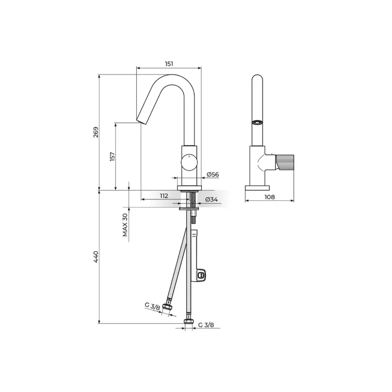 Rosan Stolz S4 430201 slavina za lavabo hrom