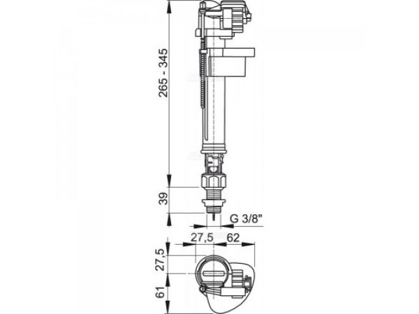 Alca Plovak 3/8" Vertikalni A18-3/8 - Image 2