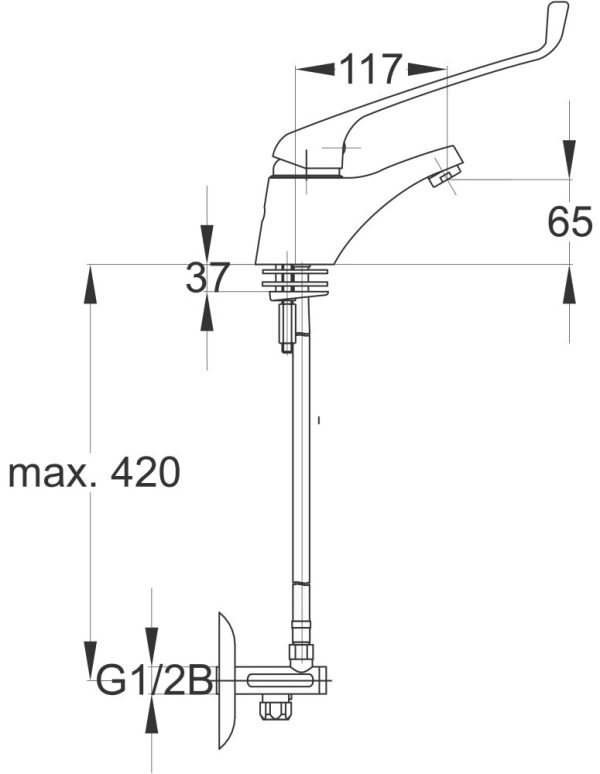 HERZ UNITAS Baterija za lavabo simapty UH00037 - Image 2