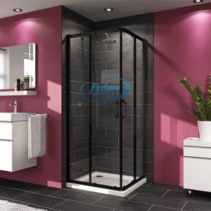 HUPPE X1 BLACK TUŠ KABINA 100x100 antiplaque glass h-200 140108.023.322