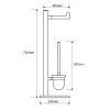 BEMETA OMEGA STOJEĆI DRŽAČ ZA TOALET PAPIR I WC ČETKU 104836012 - Image 3