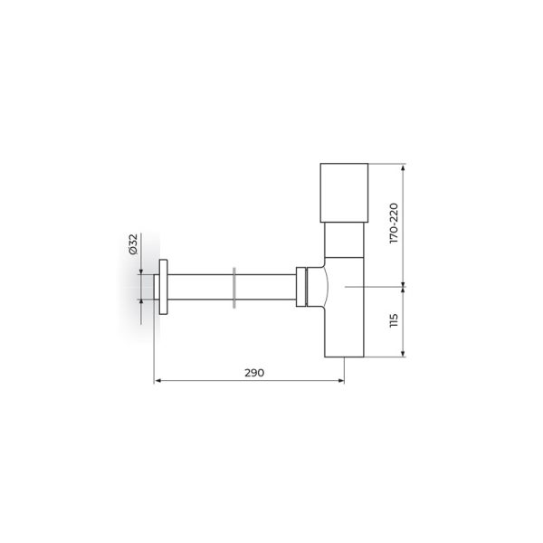 ROSAN STOLZ SIFON ZA LAVABO - 5/4" 1200 - Image 2