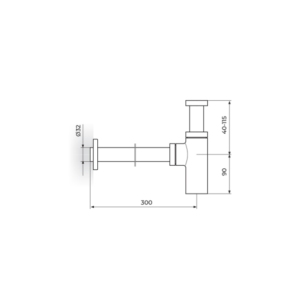 ROSAN STOLZ SIFON ZA LAVABO - 5/4" - WHITE 1200W - Image 2