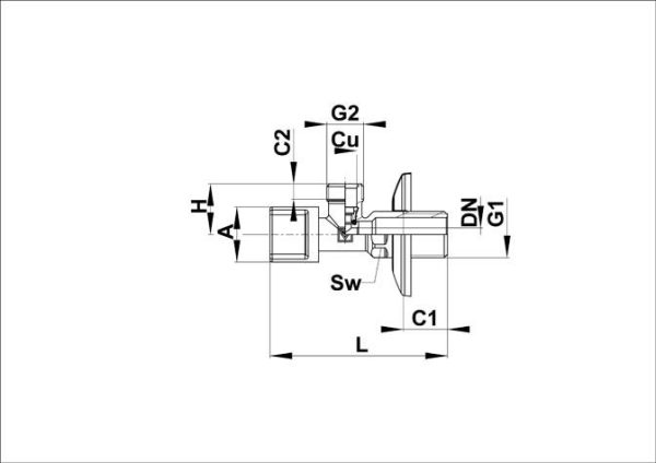 KOVINA Ventil EK Herz 1/2X3/8 Kugla - Image 2