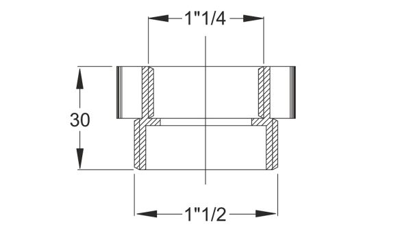 BONOMINI Redukcija 6/4M X 5/4Ž PVC 1874NN54B0 - Image 2