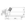 Rosan S4 slavina za lavabo samo hladna voda sa pokretnom lulom crna 452200B - Image 2