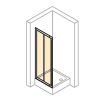 HUPPE CLASSICS 1/2 KLIZNA VRATA KABINE 90 POLOVINA BELI RAM 501133055321 - Image 2