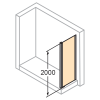 HUPPE X1 BLACK BOČNI PANEL 120 cm antiplaque glass h-200 140516.023.322 - Image 4