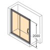 HUPPE X1 BLACK TUŠ VRATA KLIZNA 130 cm antiplaque glass h-200 140410.023.322 - Image 3