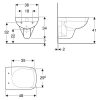 Geberit Selnova Square wc šolja konzolna compact 48cm 500.263.01.1 - Image 2