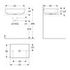 GEBERIT LAVABO PRAVOUGAONI 55X40CM VARIFORM 500.779.01.2 - Image 2