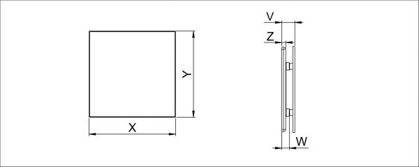 AWENTA Panel crno staklo mat 125 PTGB125M - Image 2