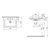 ROCA CASERTA LAVABO 550x450 A3270J2000 - Image 2
