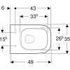 Geberit Smyle Square wc šolja konzolna compact 500.379.01.1 - Image 2