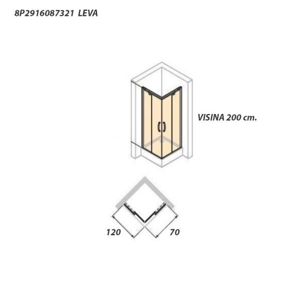 HUPPE DESIGN PURE TUŠ KABINA 70 x 120 cm LEVA 8P2916087321 - Image 3