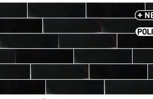 RUBICER Pločice porcelain 7,5x30cm brick black ret. pol. RB75300BRBLK