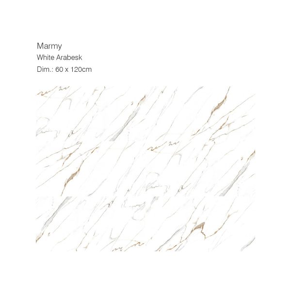 RUBICER Pločice porcelain marmy white arabesk polished RBP60120WAP - Image 2